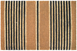 Ticking Stripes Black Cocoa Door Mats
